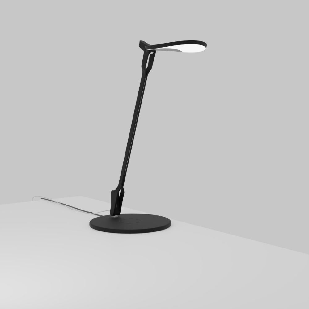 Koncept Lighting SPY-MTB-PRA-QCB Splitty Pro Gen 2 Desk Lamp with wireless charging Qi base, Matte Black